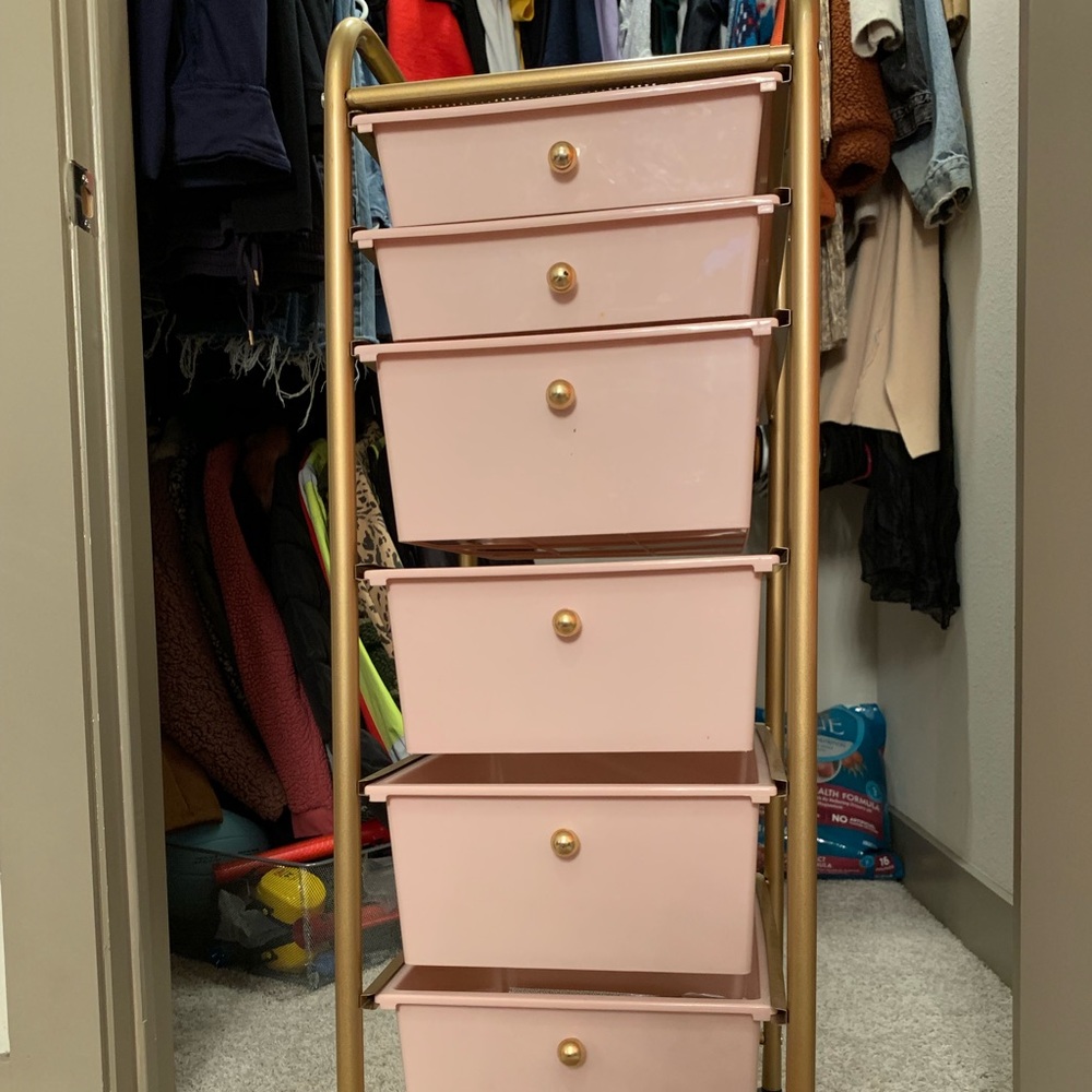 Movable plastic drawers